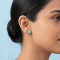 Light Green and Blue Butterfly Earrings