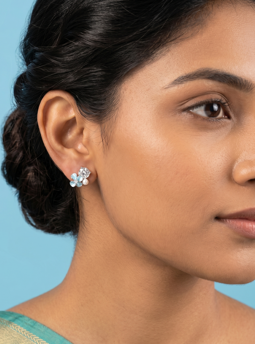 Flower & pearl Earrings
