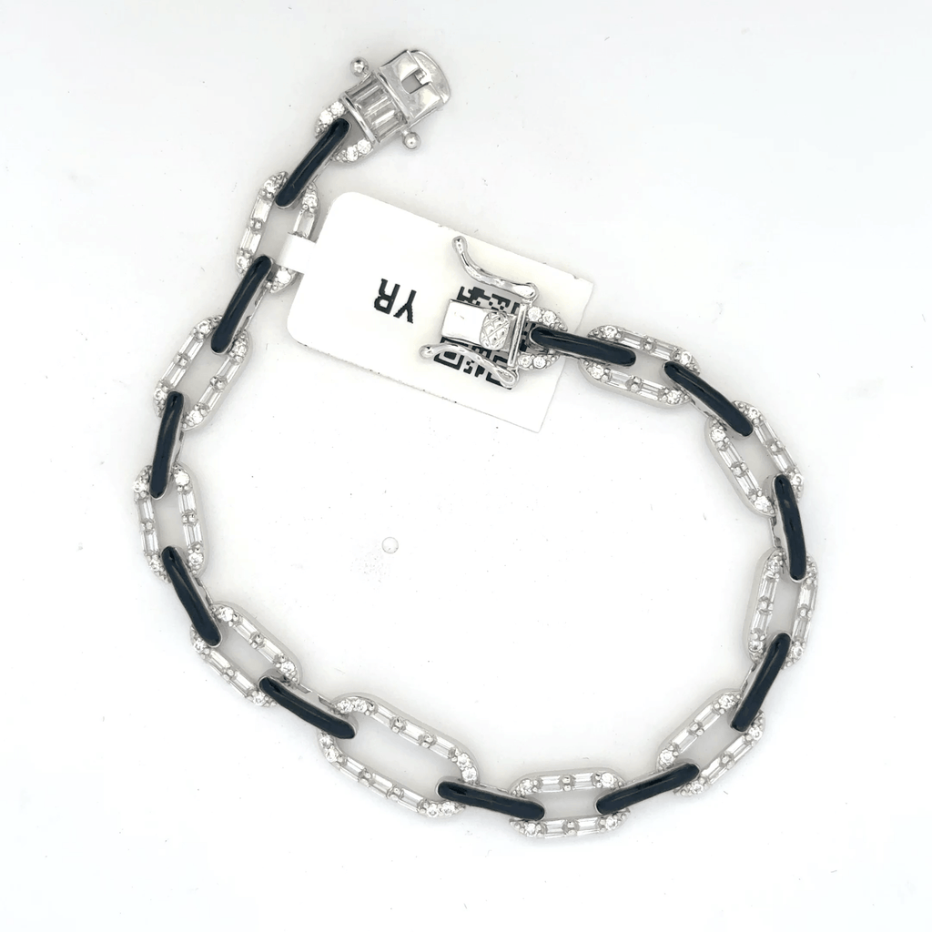 Unisex Black enamel Bracelet