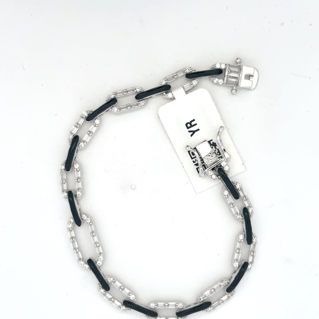 Unisex Black enamel Bracelet