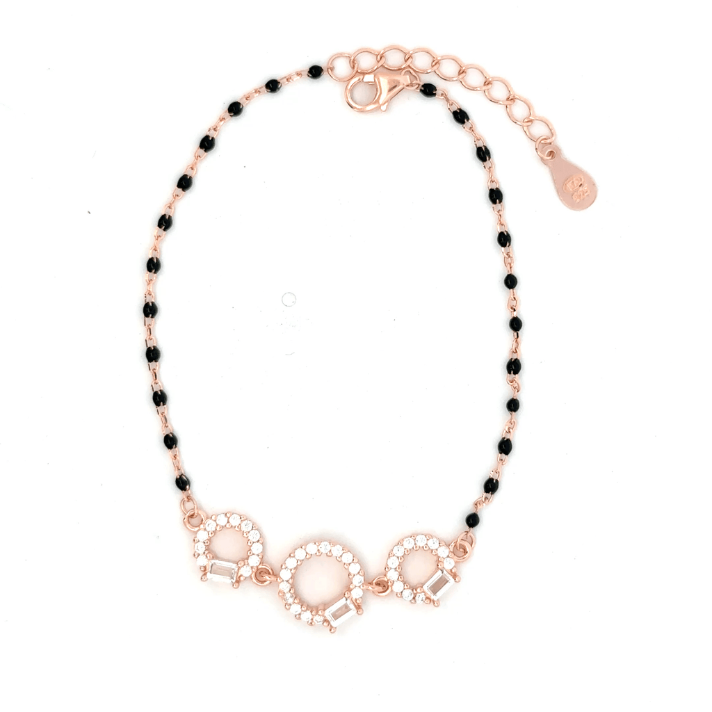 Circle Black Beeds Ladies Bracelet