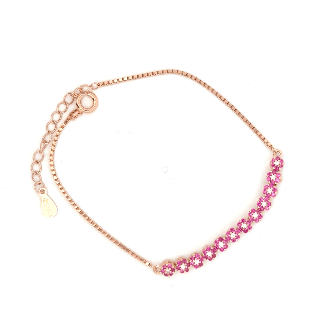 Pink Tennis Rosegold Bracelet