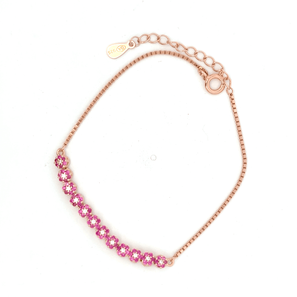 Pink Tennis Rosegold Bracelet