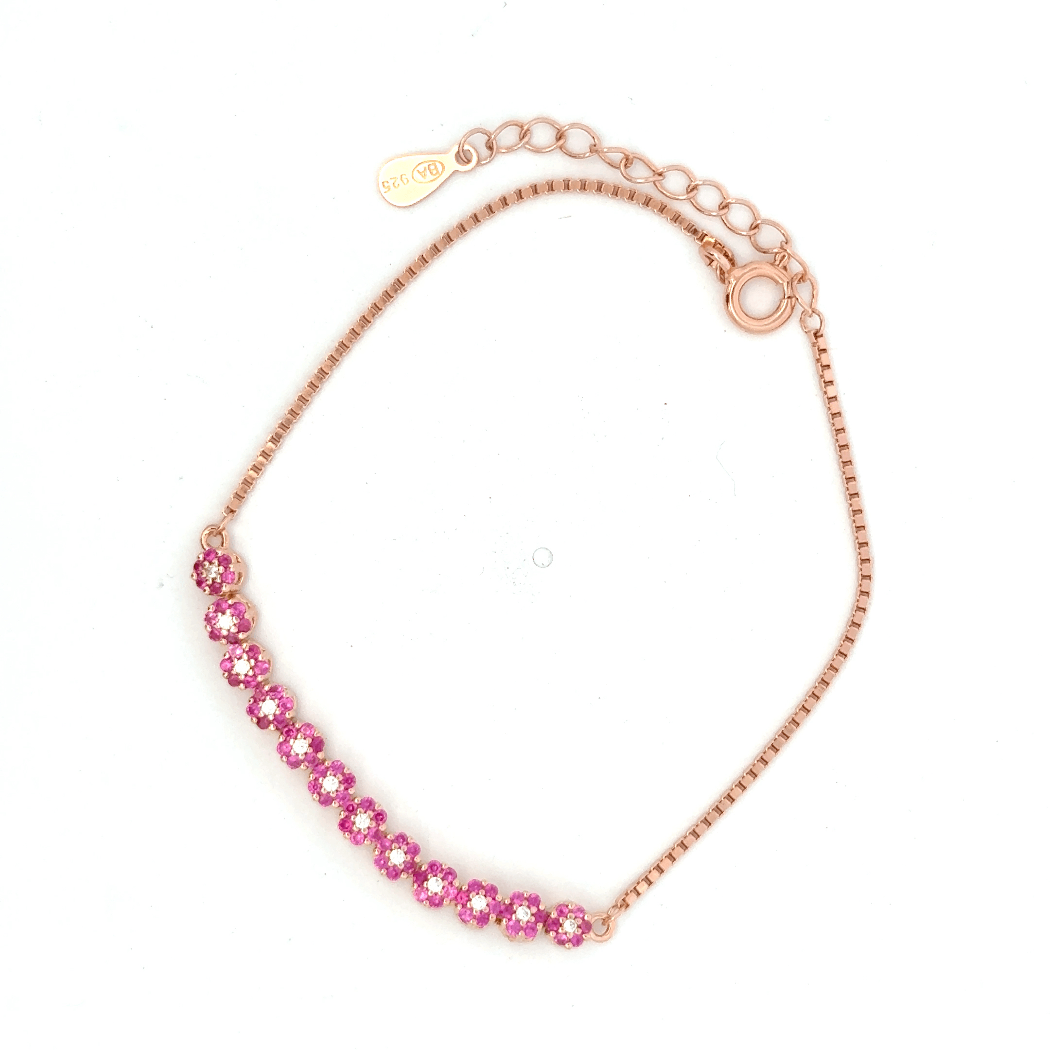 Pink Tennis Rosegold Bracelet