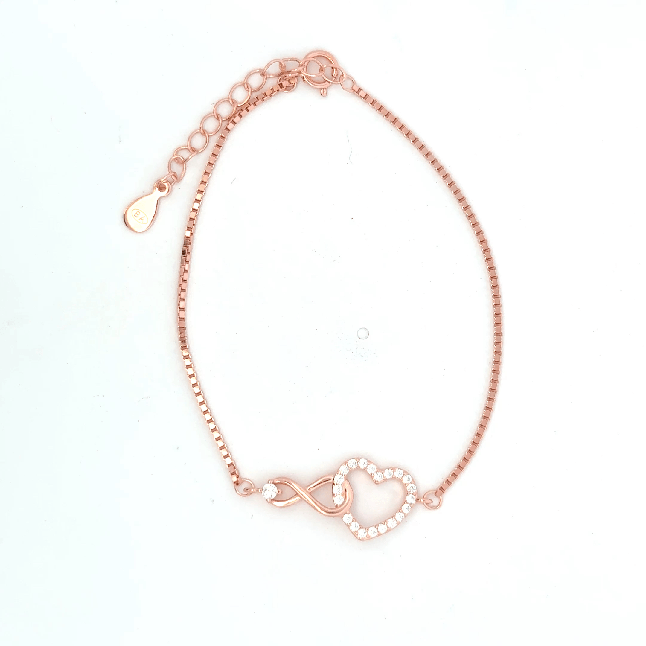 Infinity Heart Rosegold Bracelet