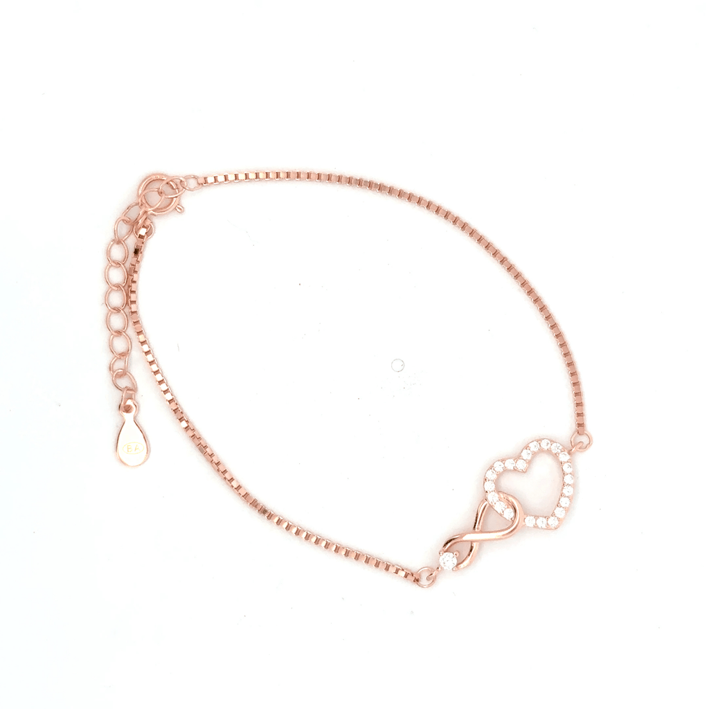 Infinity Heart Rosegold Bracelet