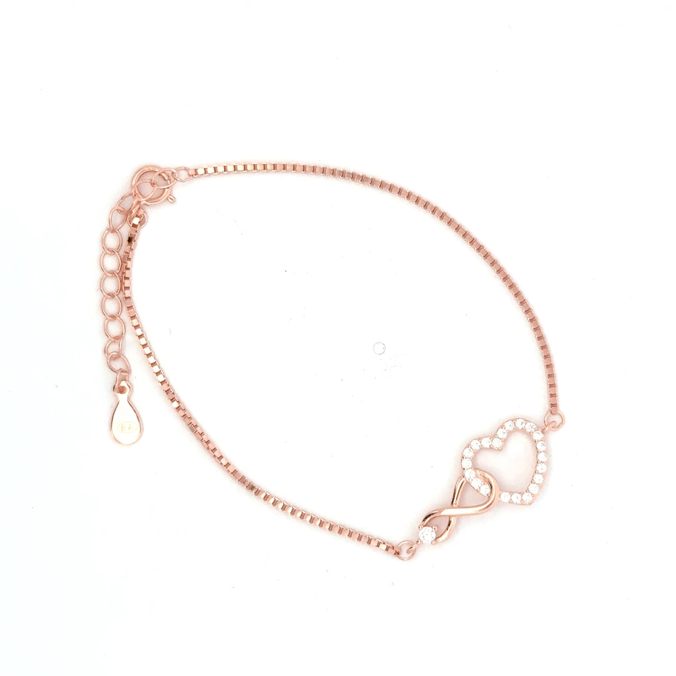 Infinity Heart Rosegold Bracelet