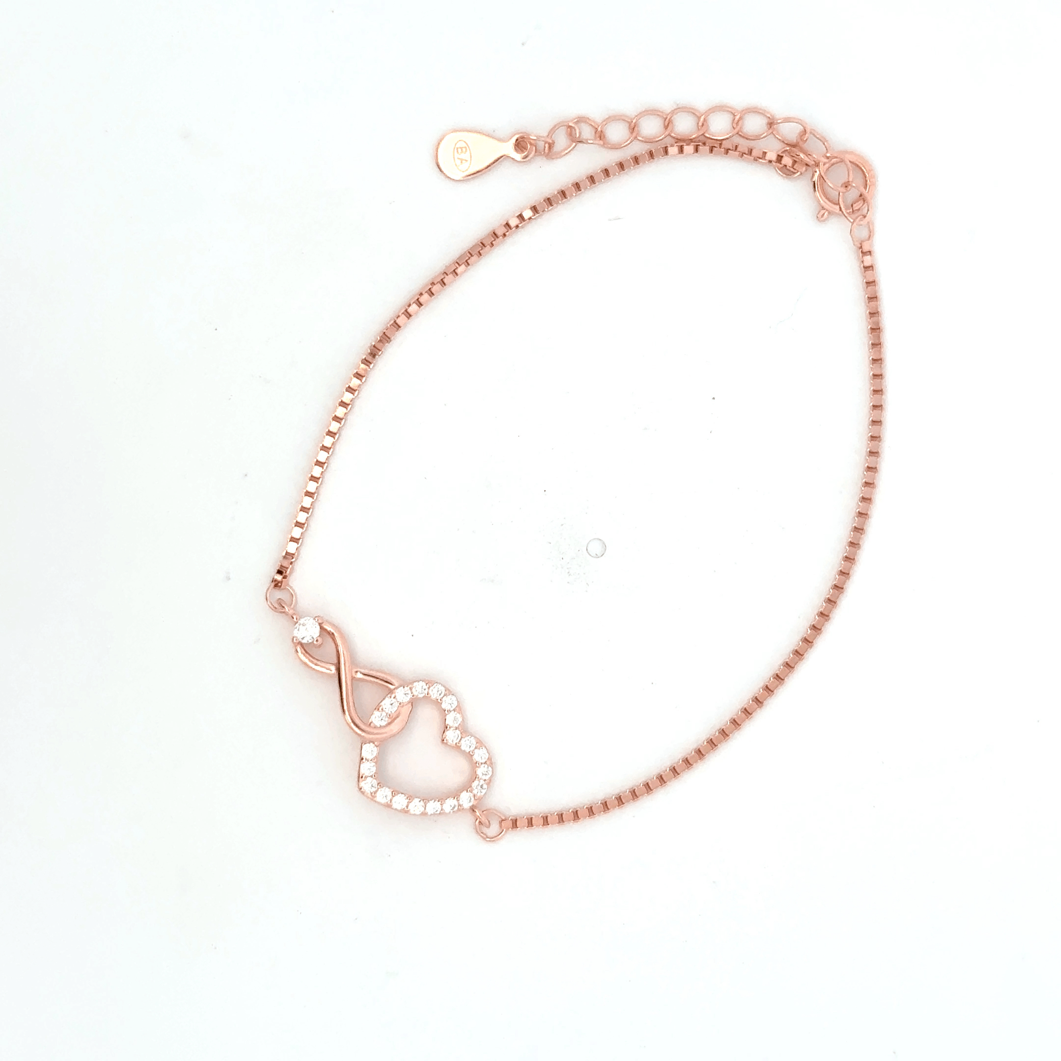 Infinity Heart Rosegold Bracelet