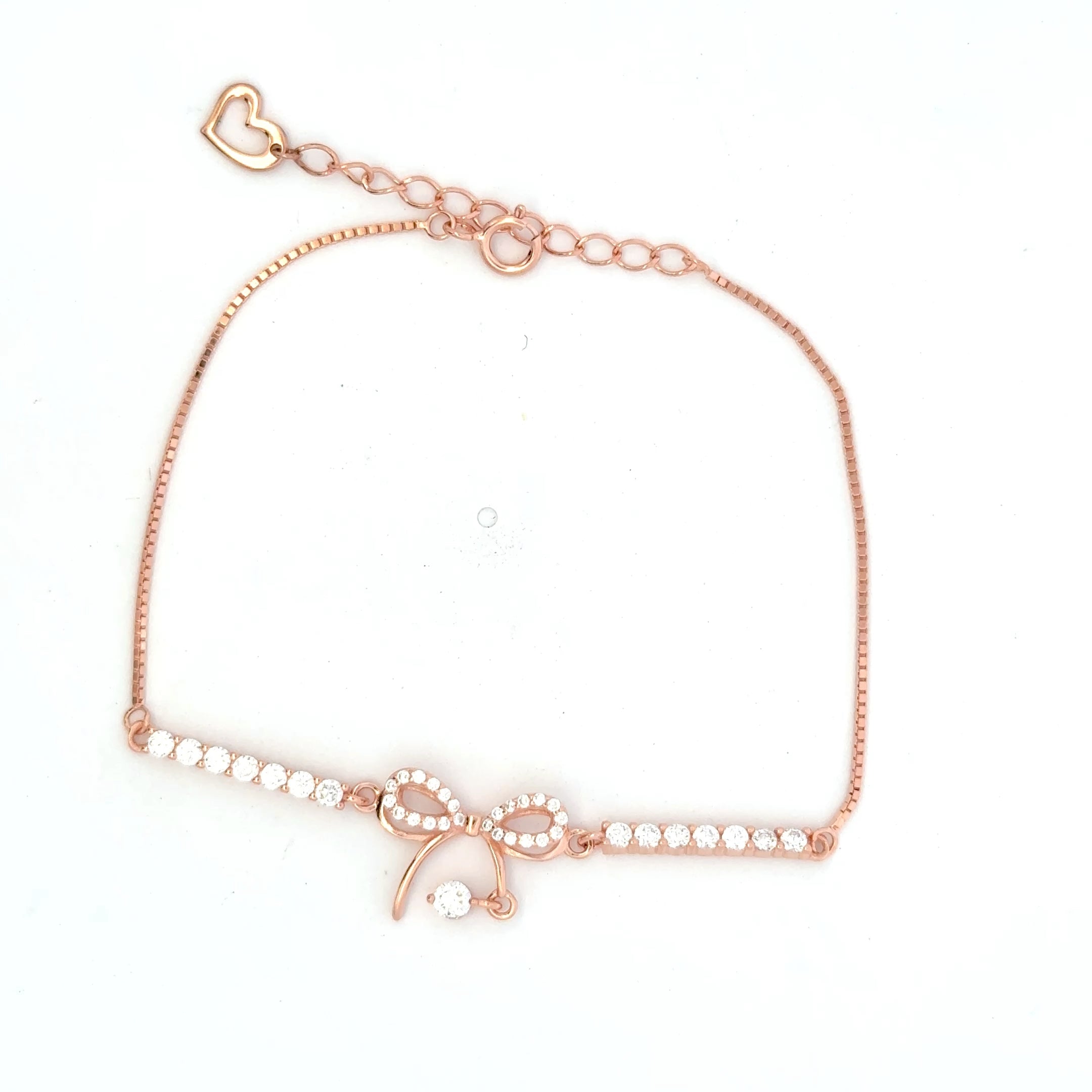Infinity Single Stone Rosegold Bracelet