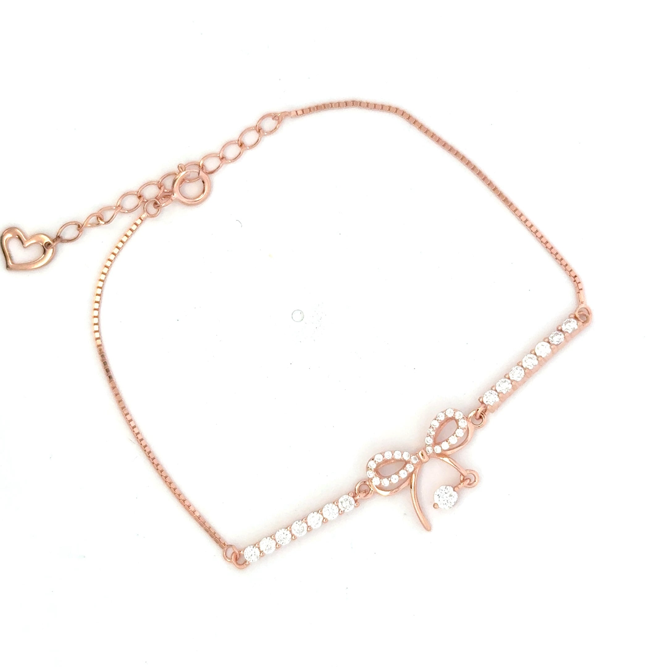 Infinity Single Stone Rosegold Bracelet