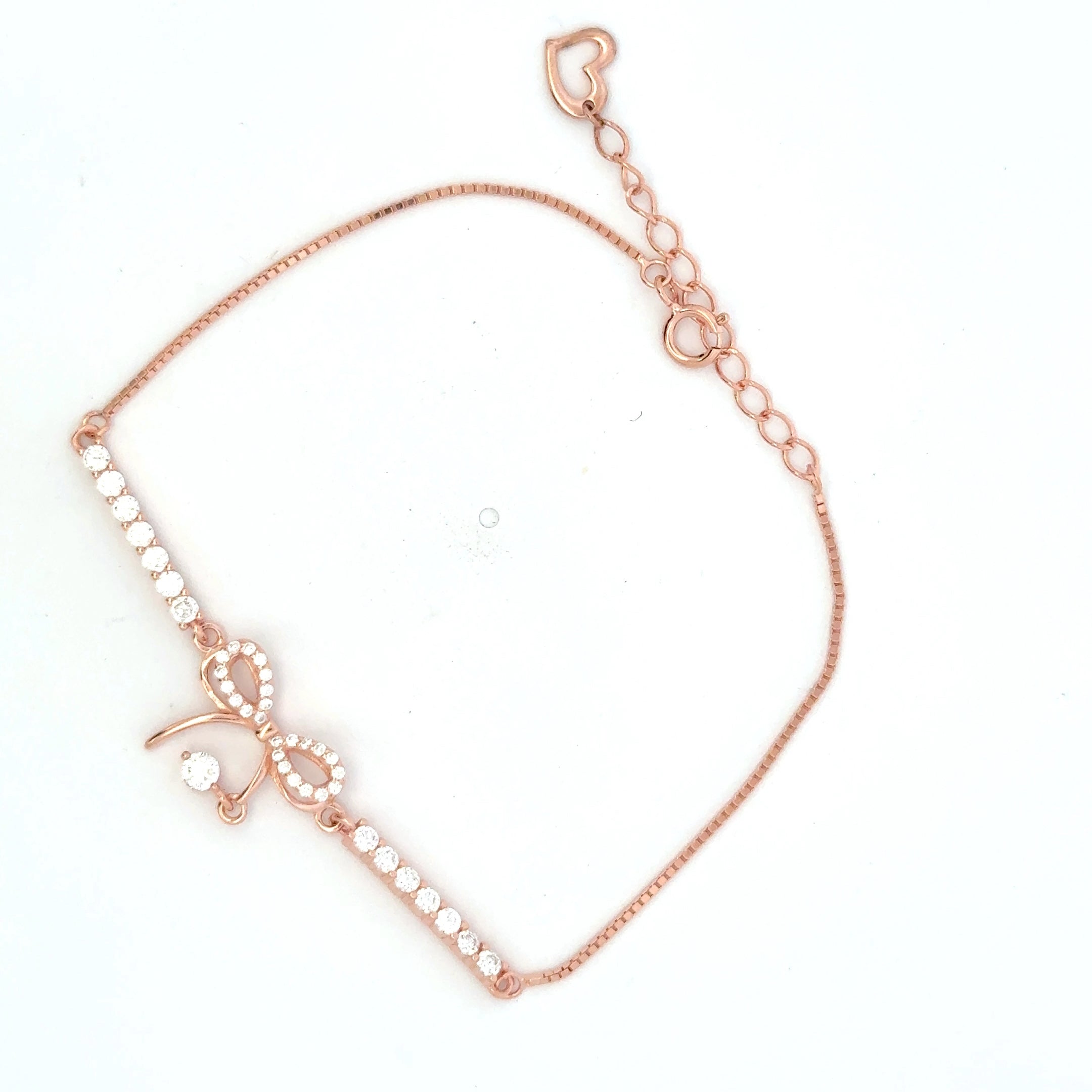 Infinity Single Stone Rosegold Bracelet