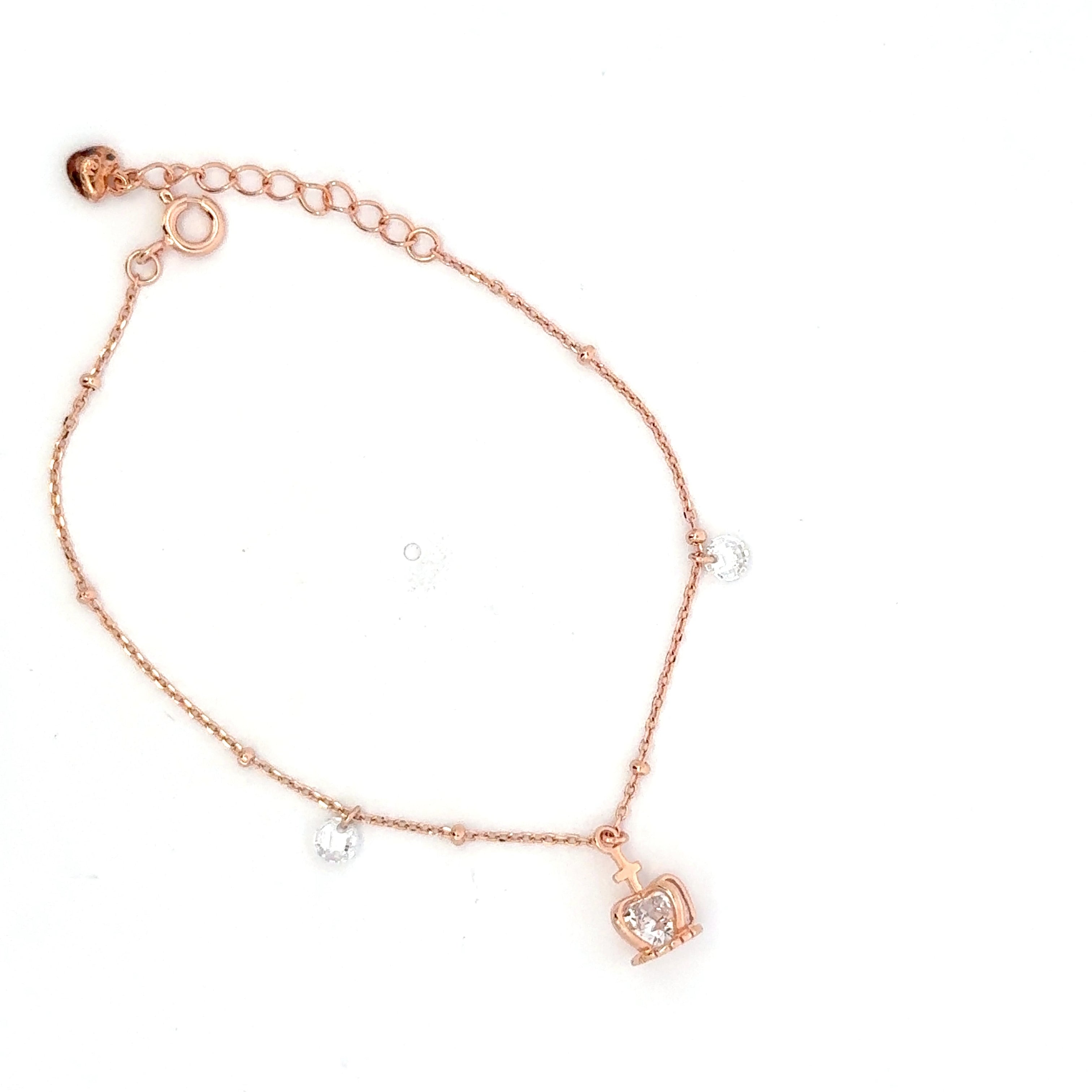 Hanging Crown Charms Bracelet