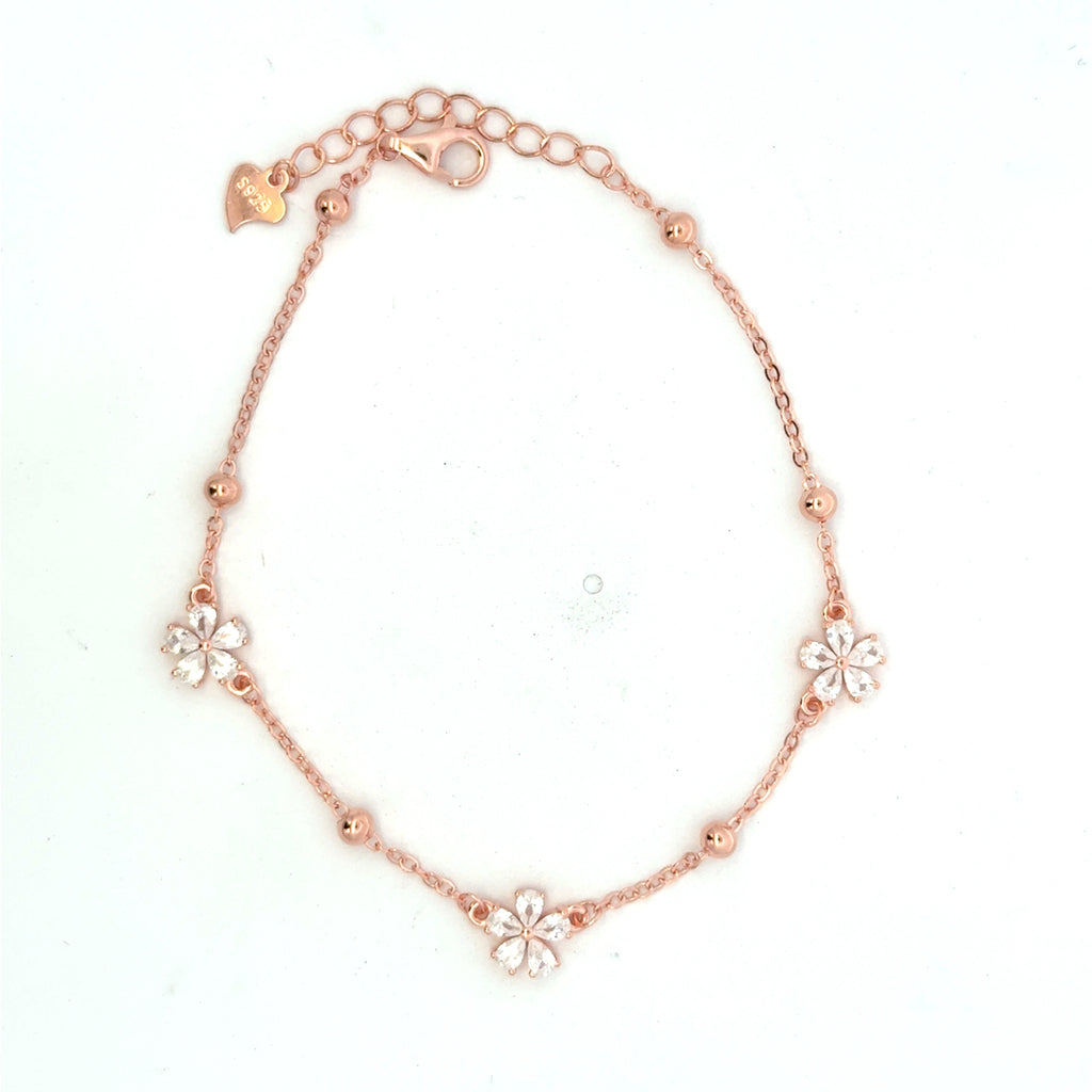 Flower Beads Rosegold Bracelet