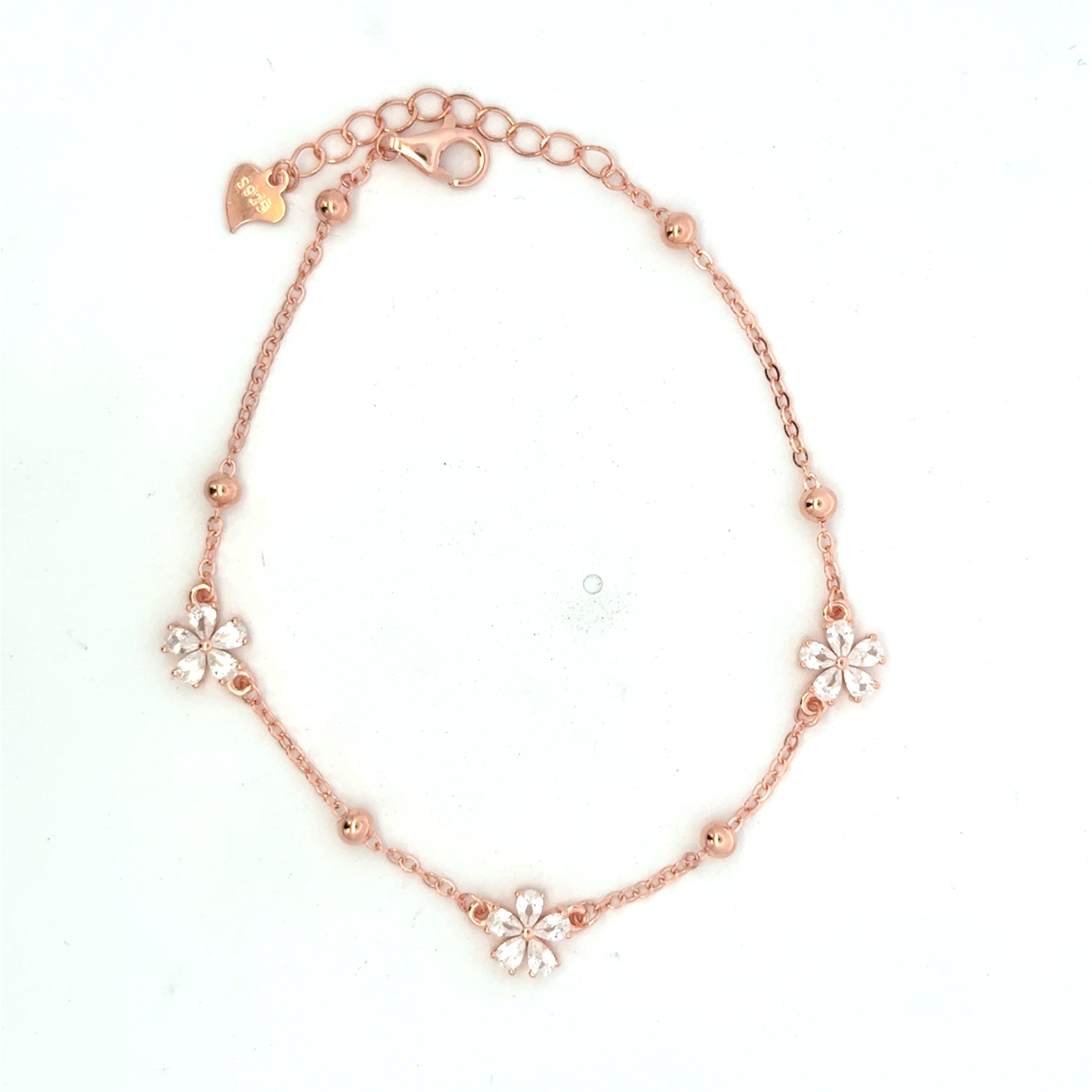 Flower Beads Rosegold Bracelet