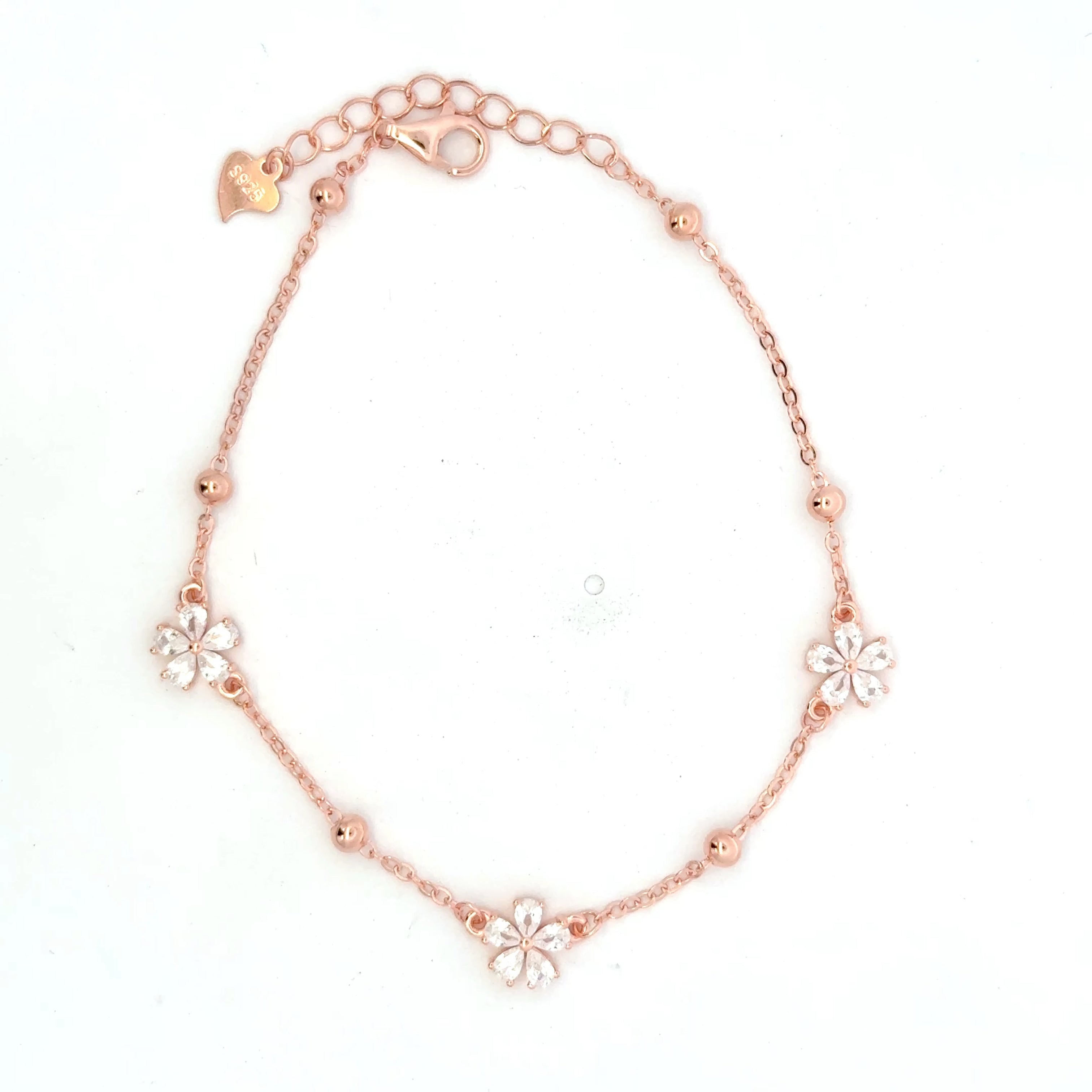 Flower Beads Rosegold Bracelet
