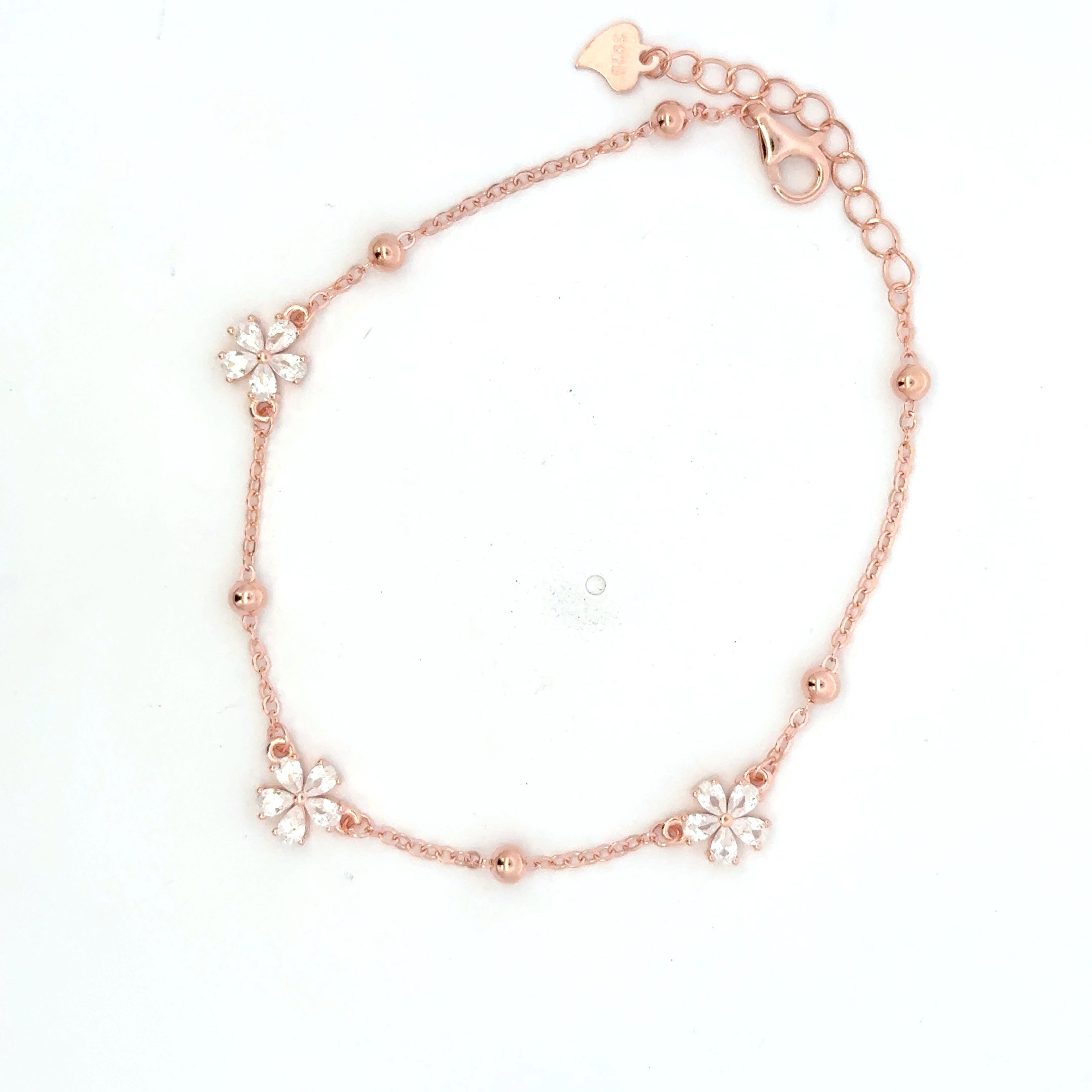 Flower Beads Rosegold Bracelet