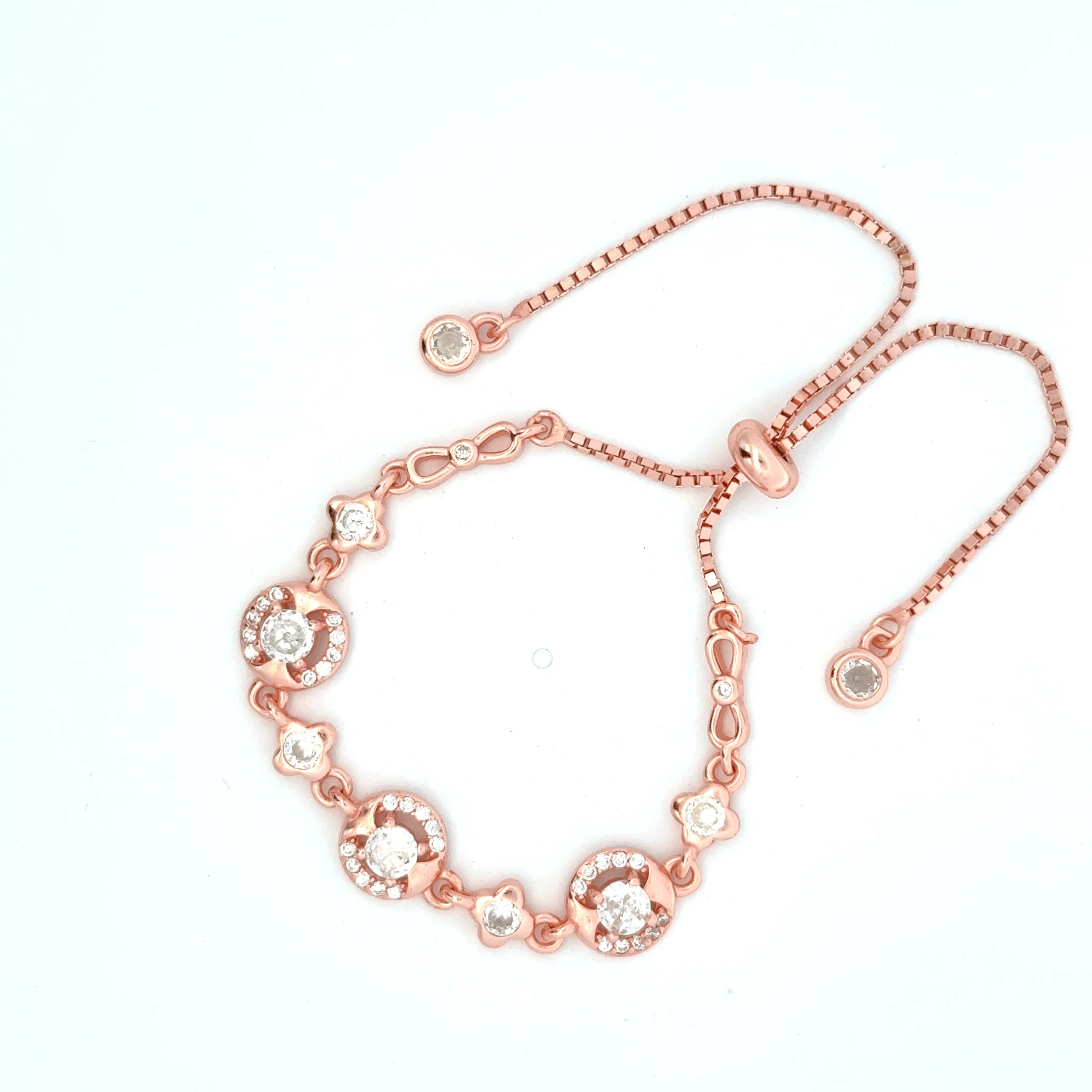 Circle CZ Rosegold Bracelet