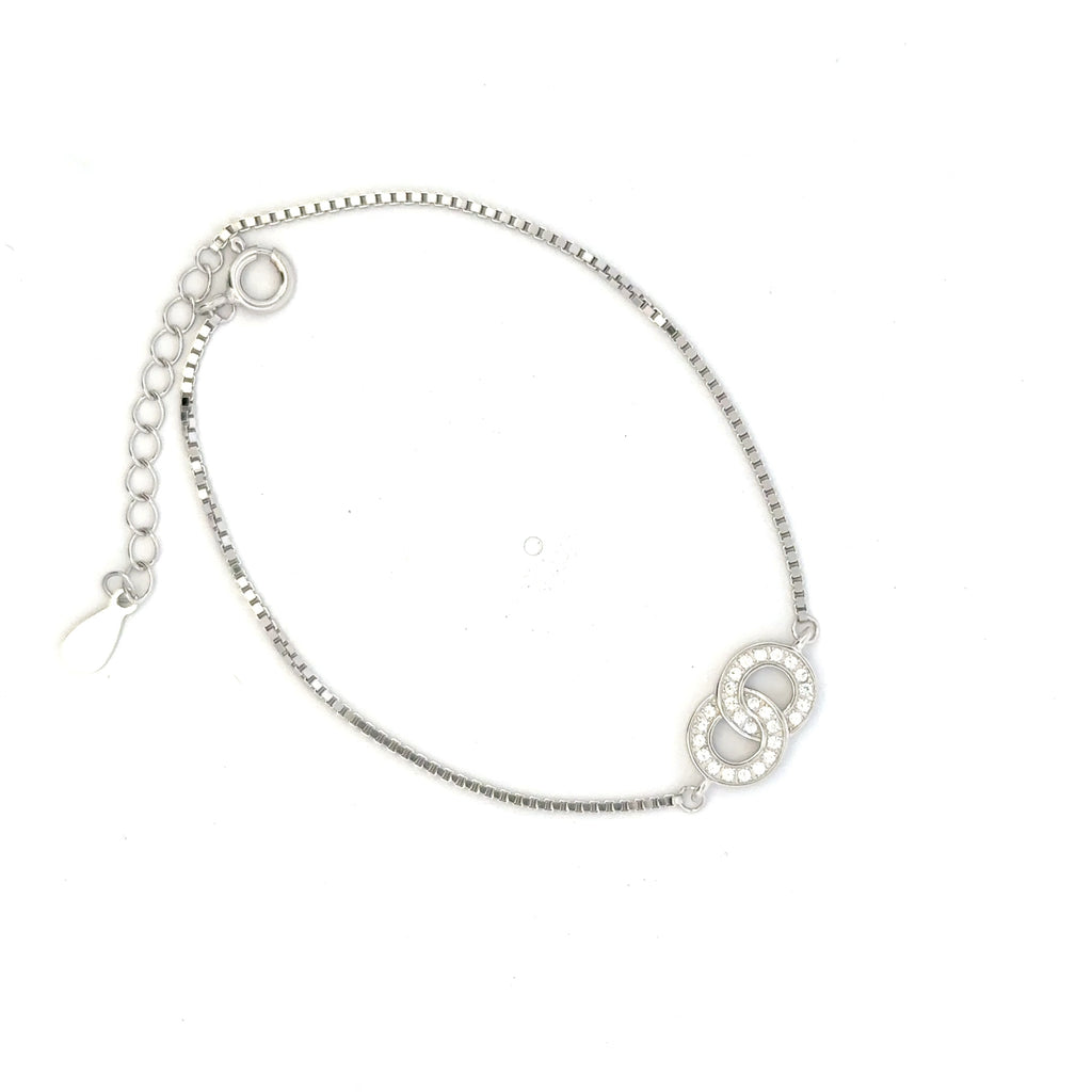 Double Circle CZ Bracelet