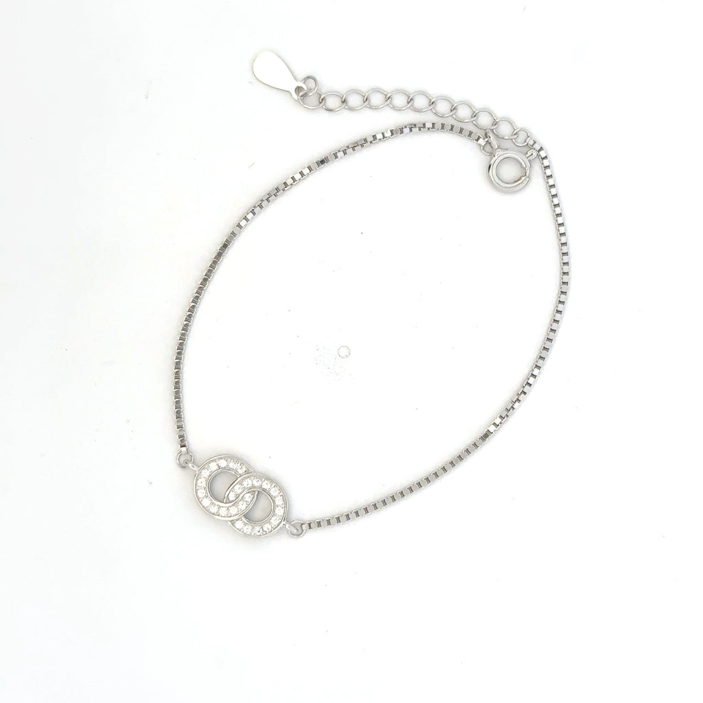 Double Circle CZ Bracelet