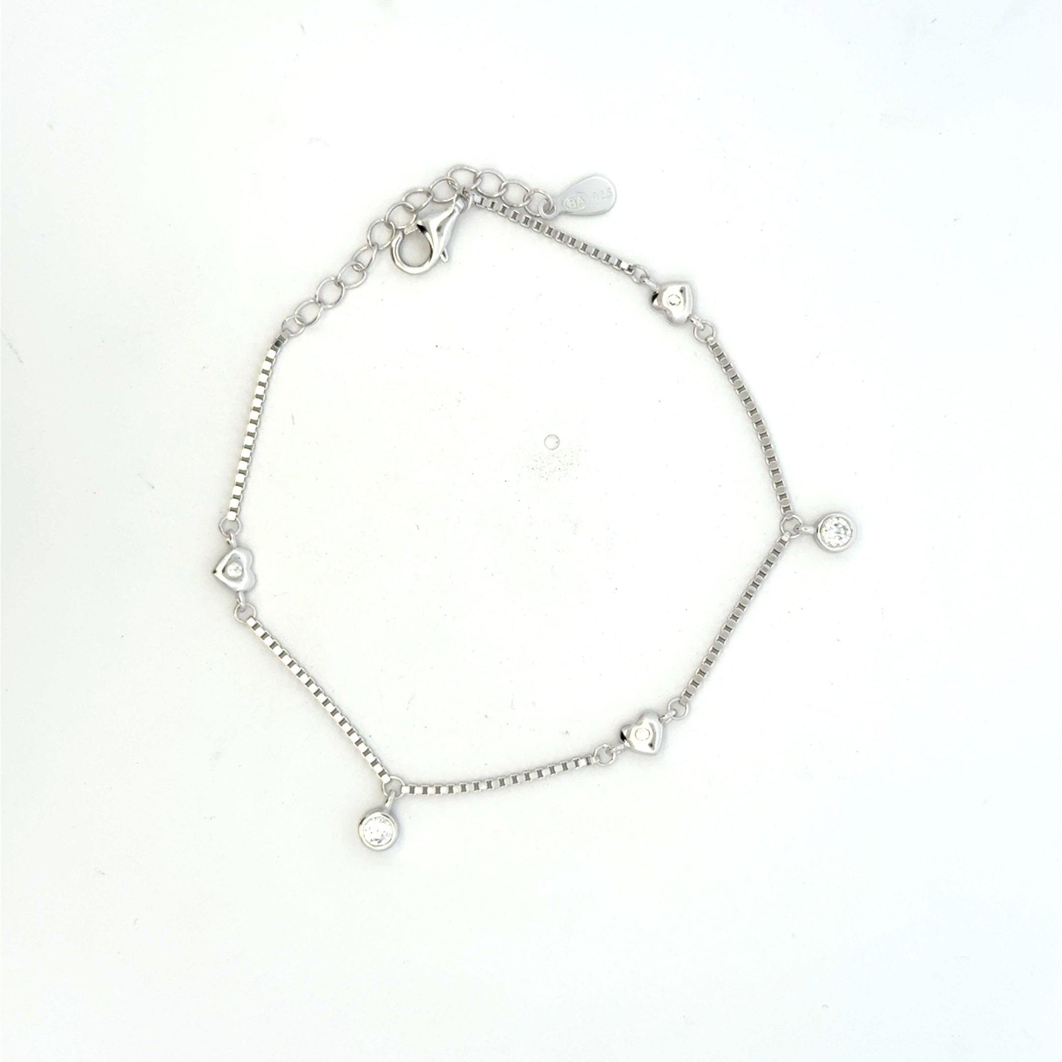 Heart Single Stone Bracelet
