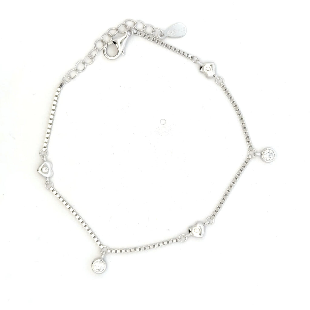 Heart Single Stone Bracelet