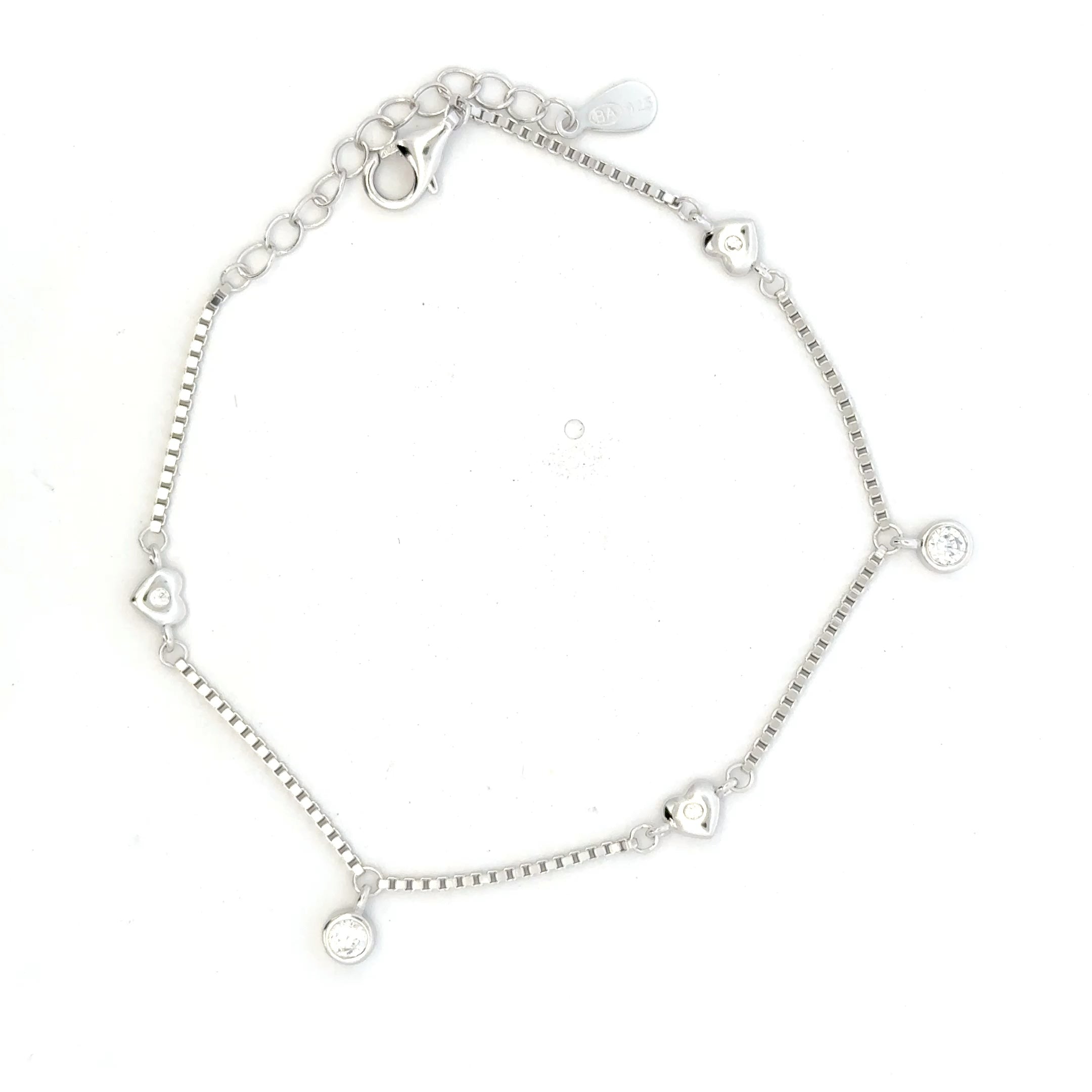 Heart Single Stone Bracelet
