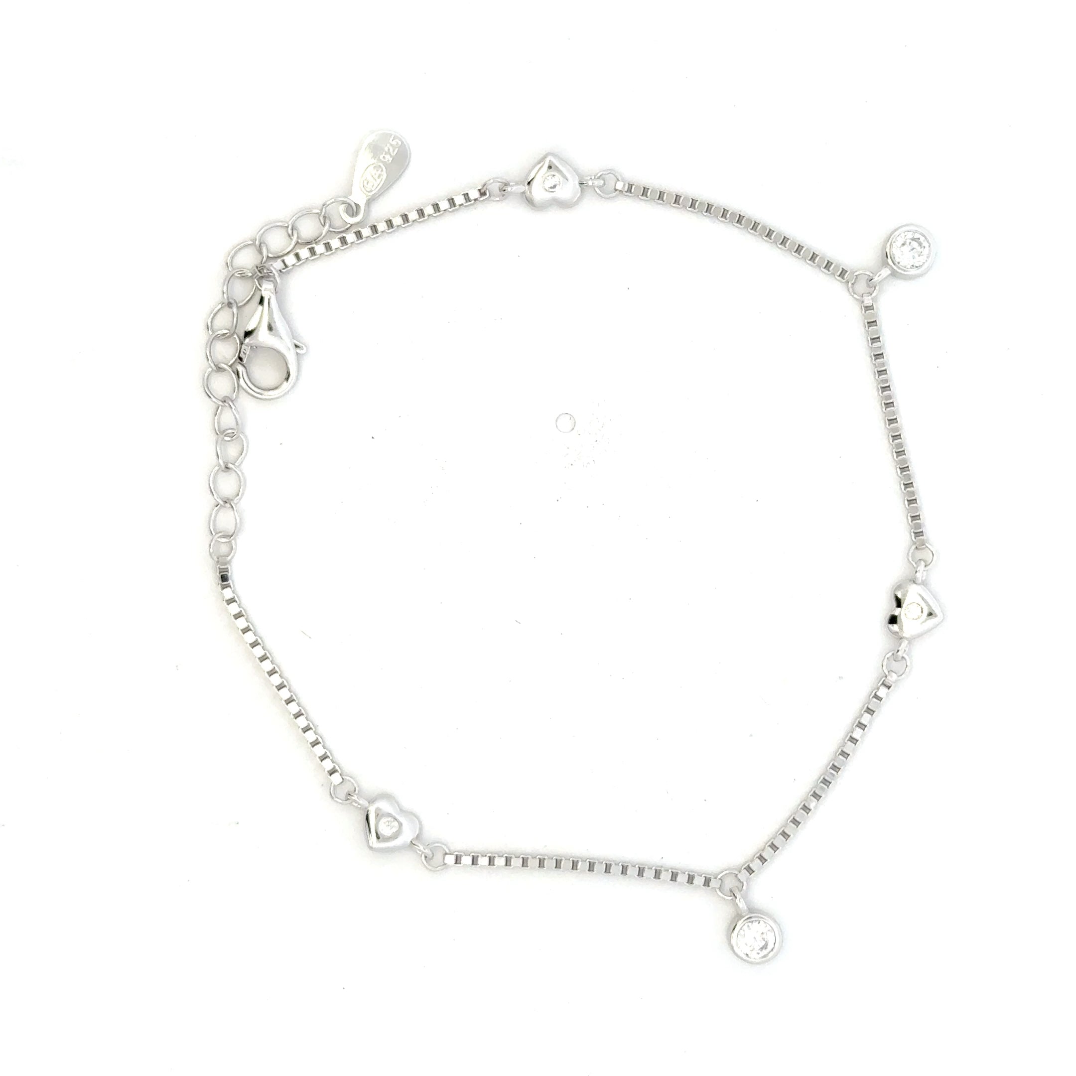 Heart Single Stone Bracelet