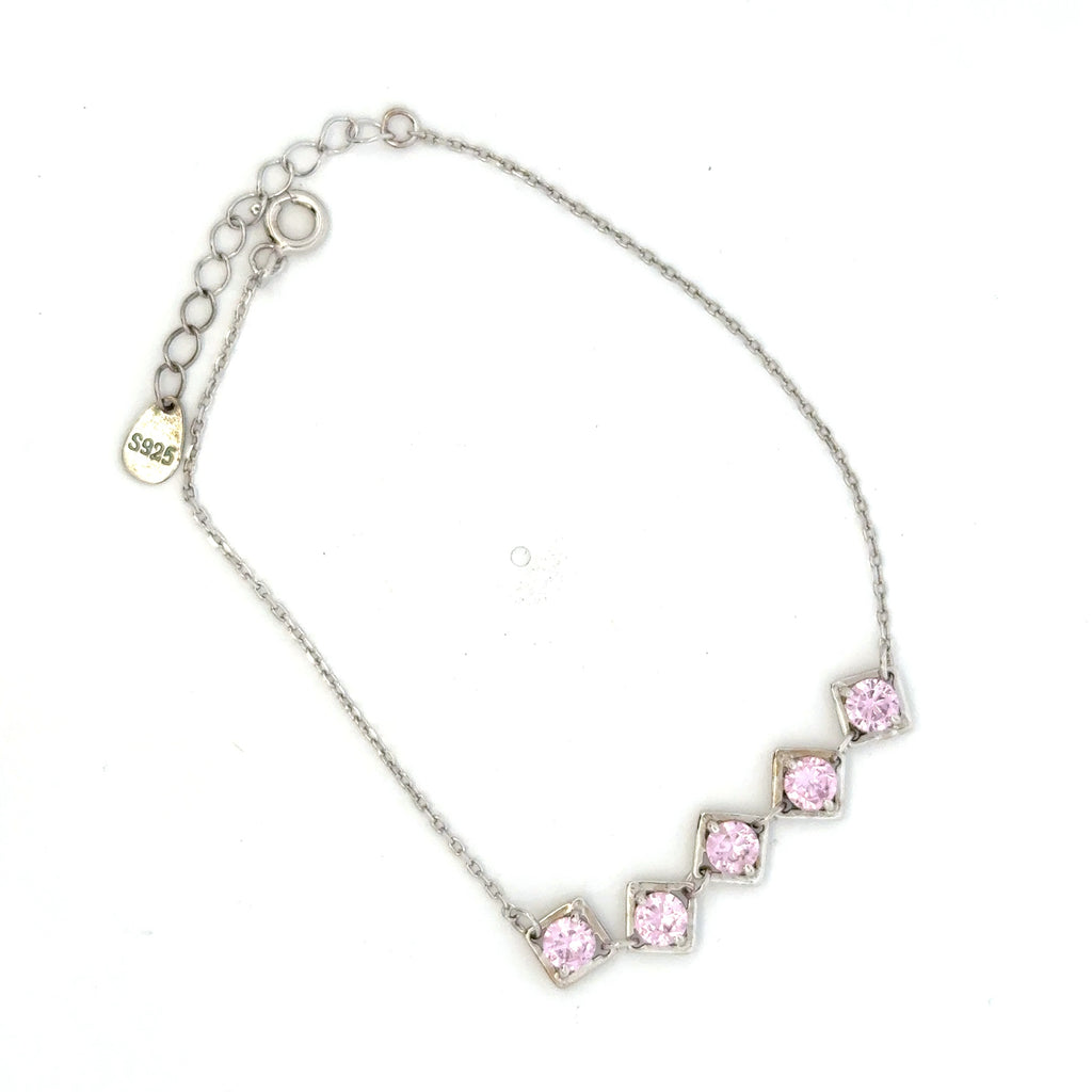 Single Pink Square Bracelet