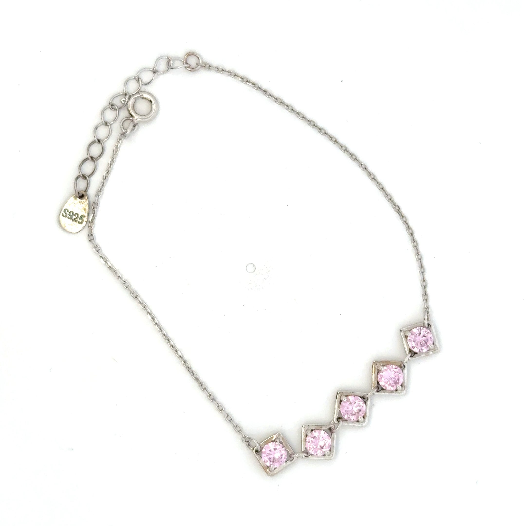 Single Pink Square Bracelet