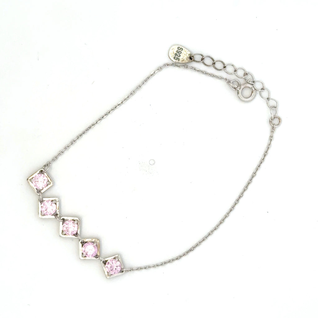 Single Pink Square Bracelet