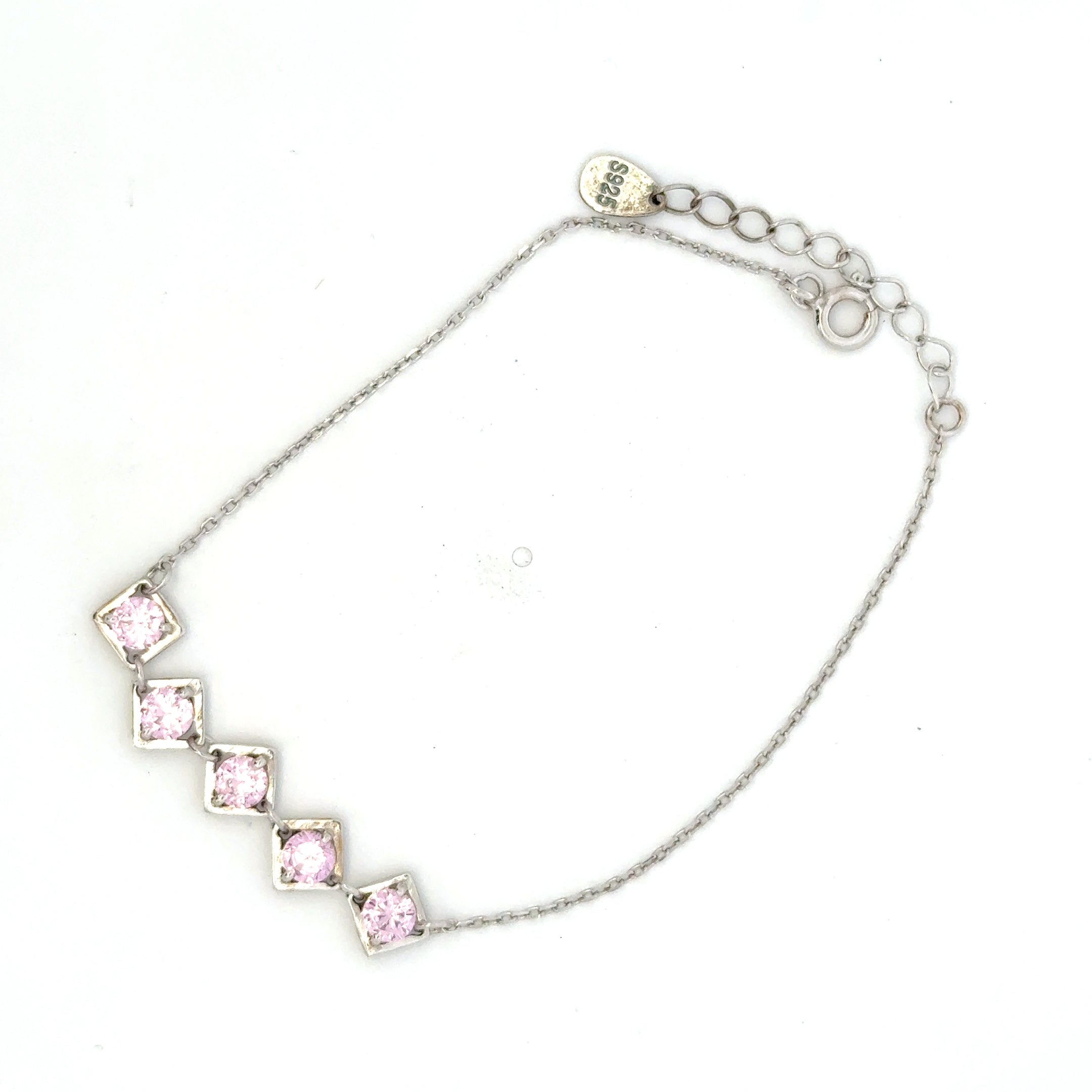 Single Pink Square Bracelet