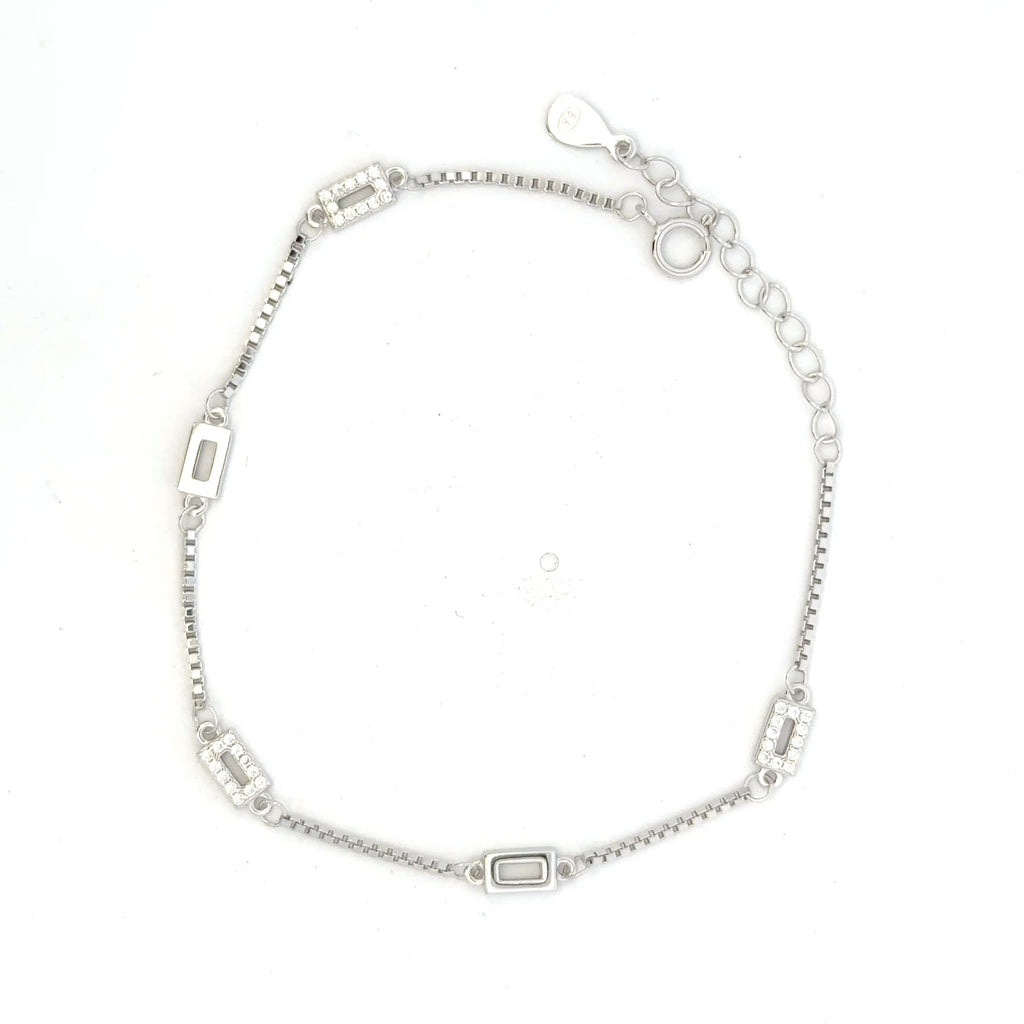 Square CZ Bracelet
