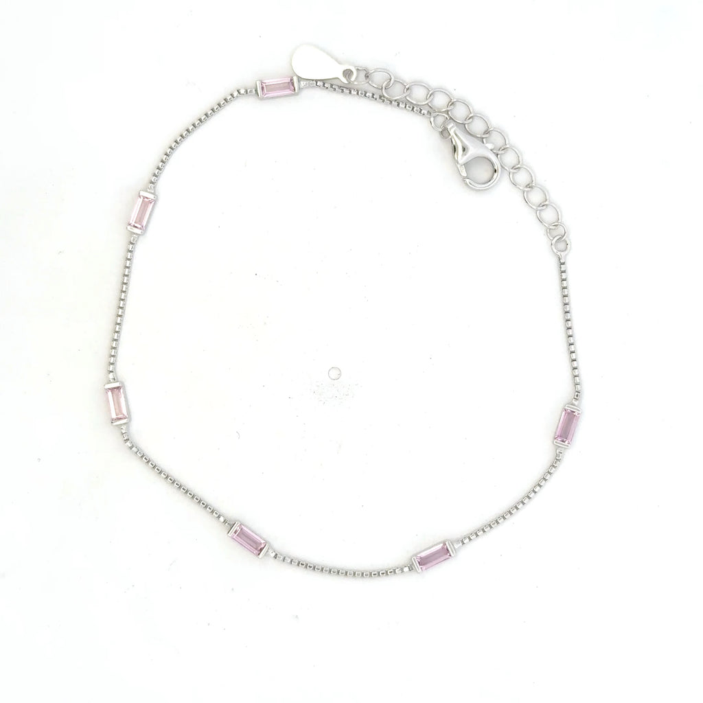 Square Single Stone Bracelet