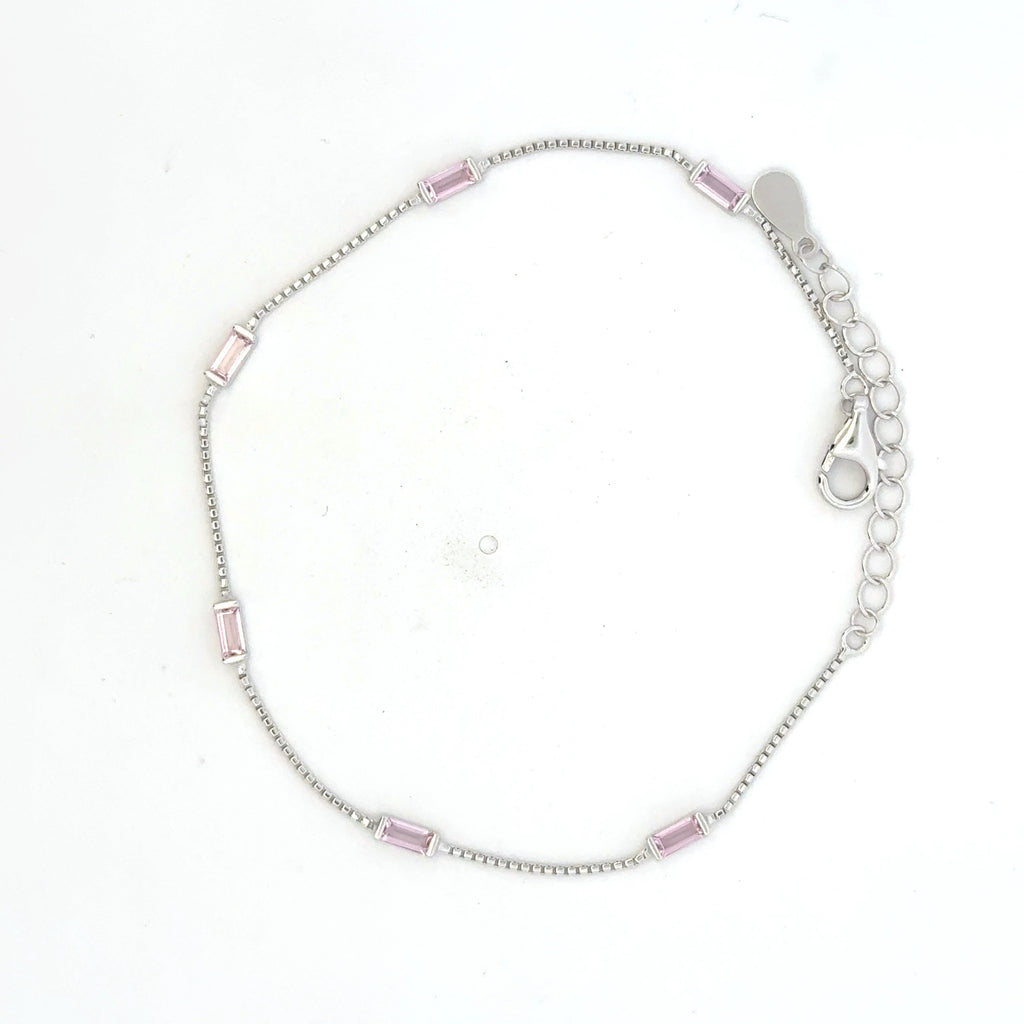 Square Single Stone Bracelet