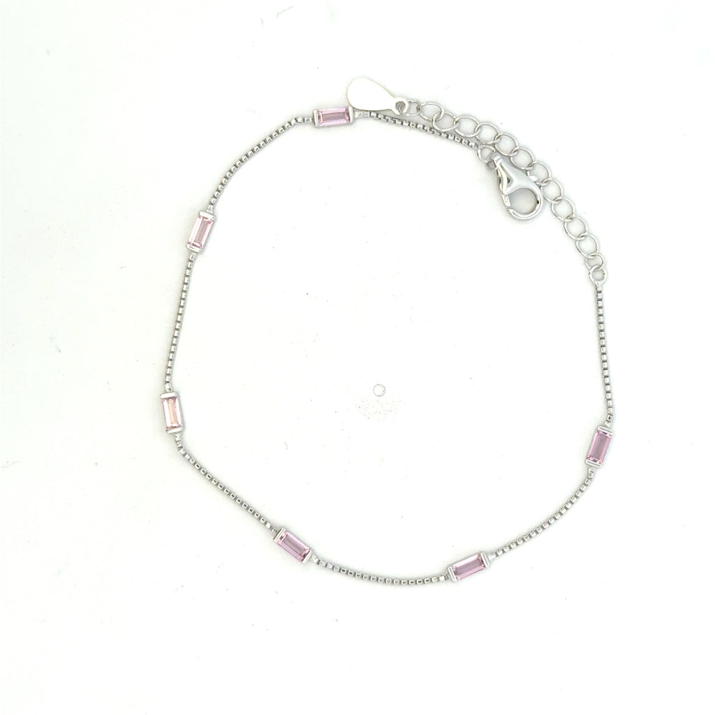 Square Single Stone Bracelet