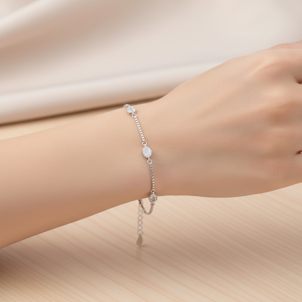 CZ Oval Bracelet