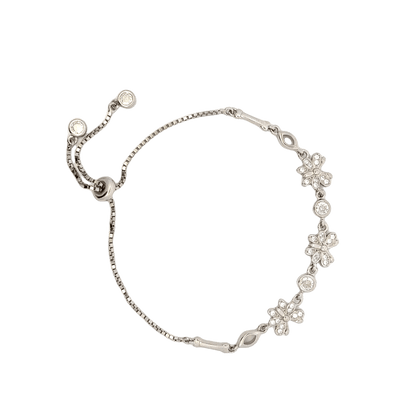 Rhodium Butterfly with charm bracelet