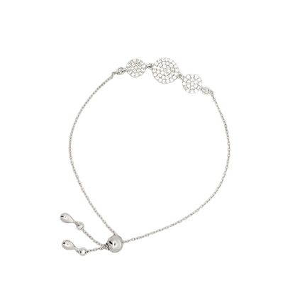 Rhodium belmont bracelet
