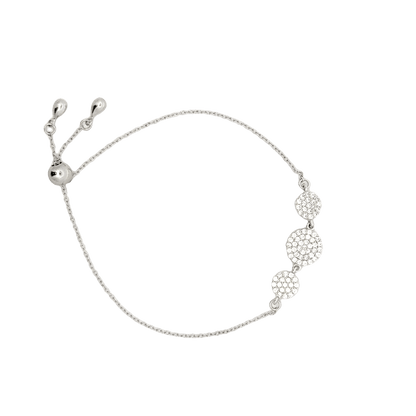 Rhodium belmont bracelet
