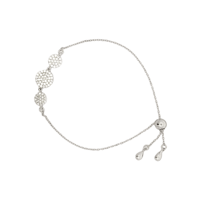 Rhodium belmont bracelet