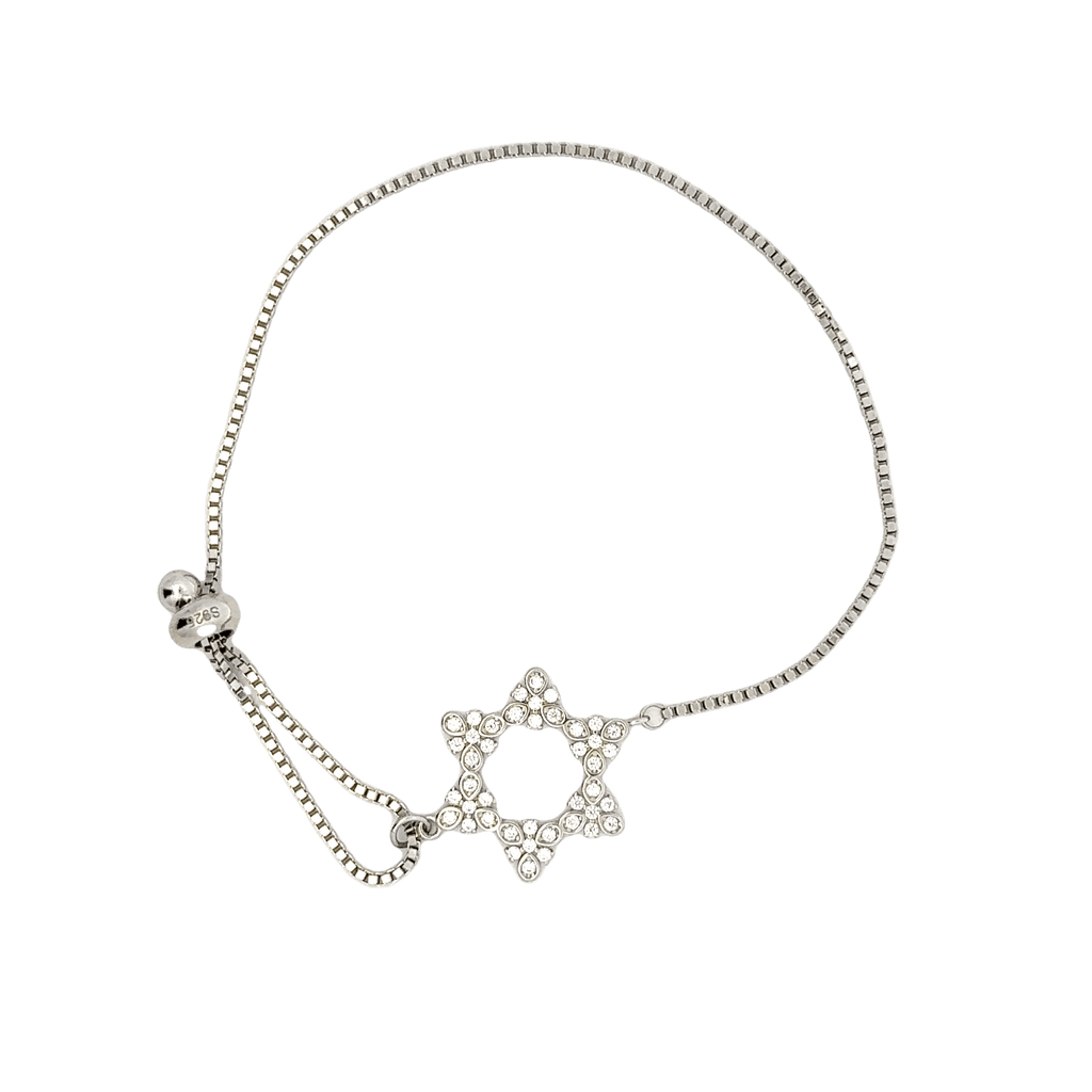 Rhodium Star charm bracelet
