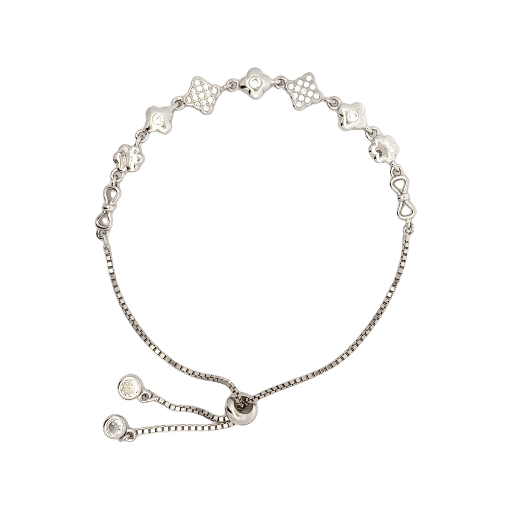 Rhodium Charming Dia bracelet