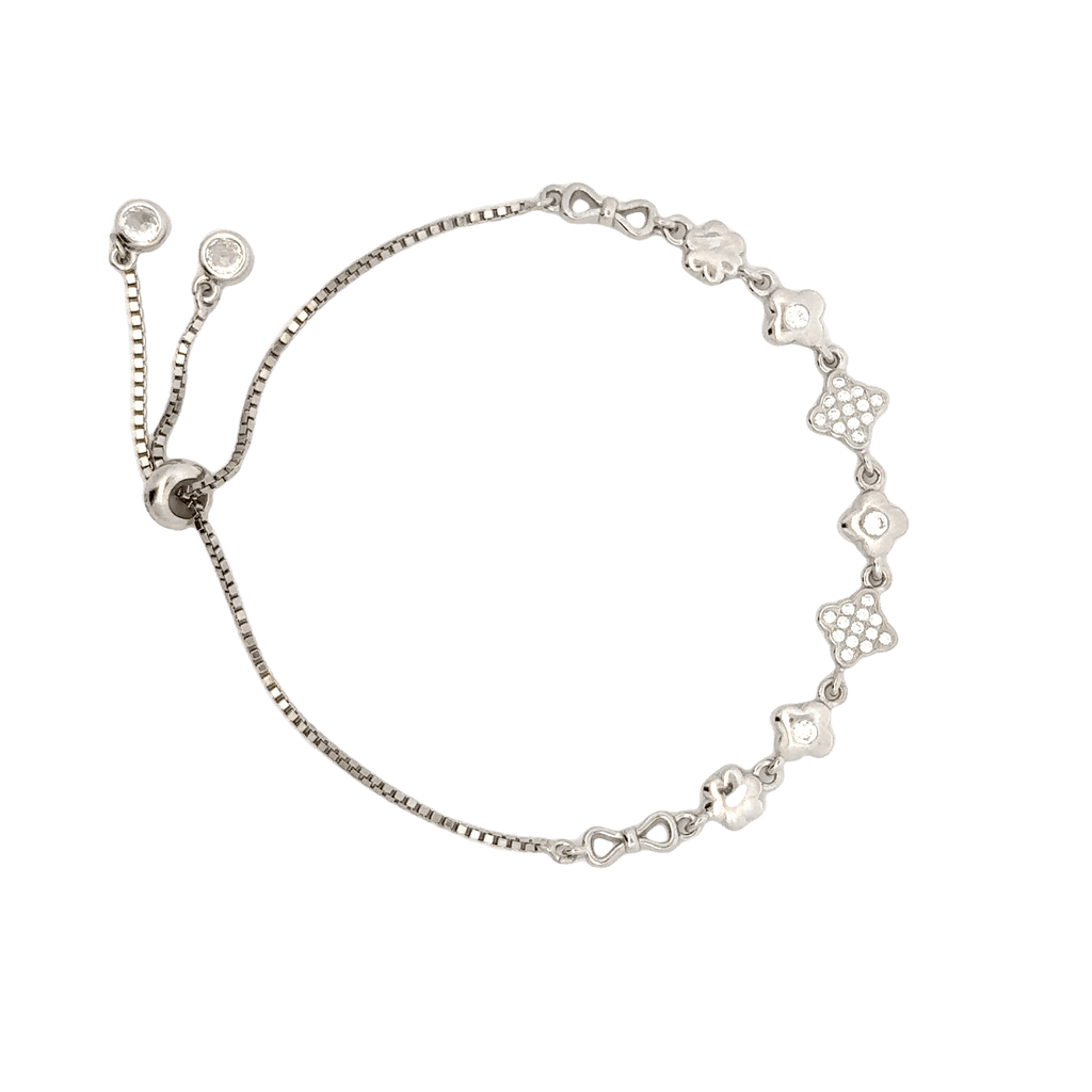 Rhodium Charming Dia bracelet