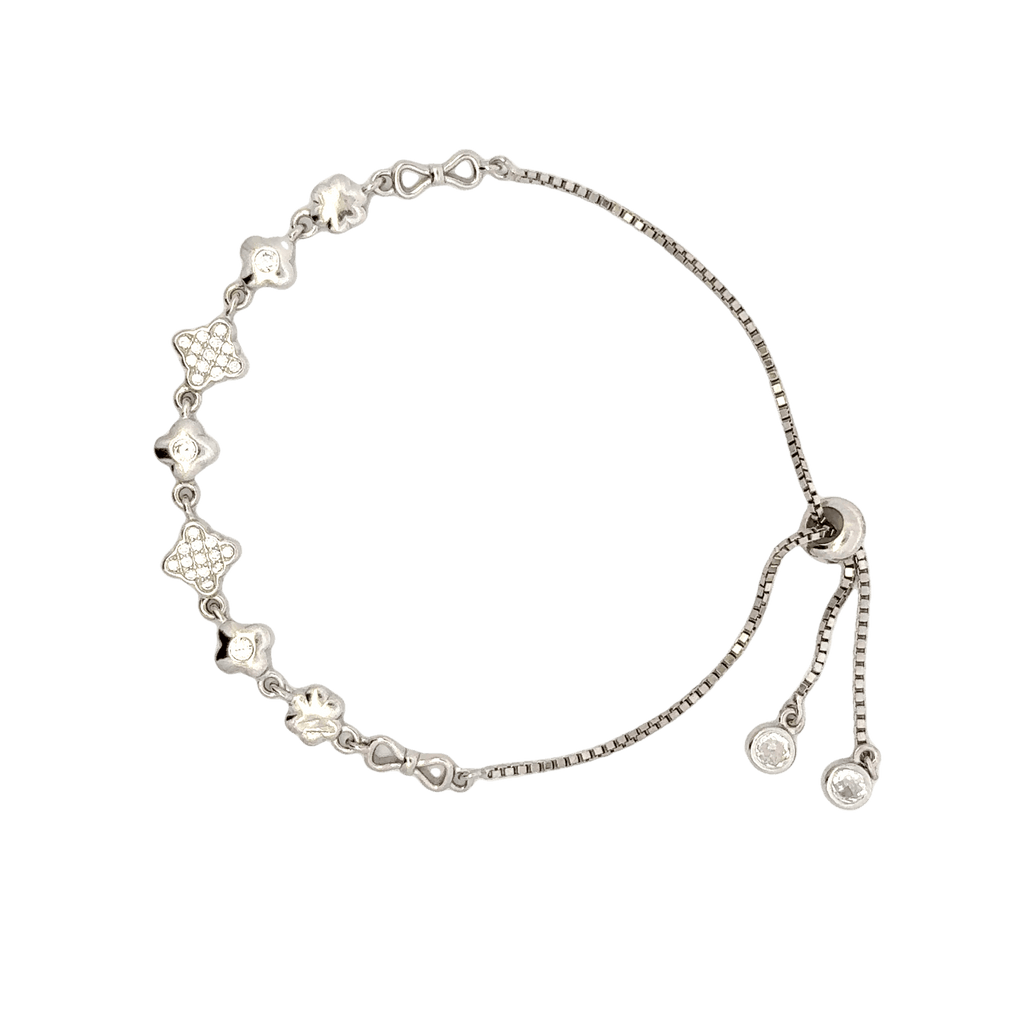 Rhodium Charming Dia bracelet