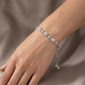 Rhodium Elephant  charm bracelet