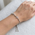 Rhodium Heart charm Bracelet