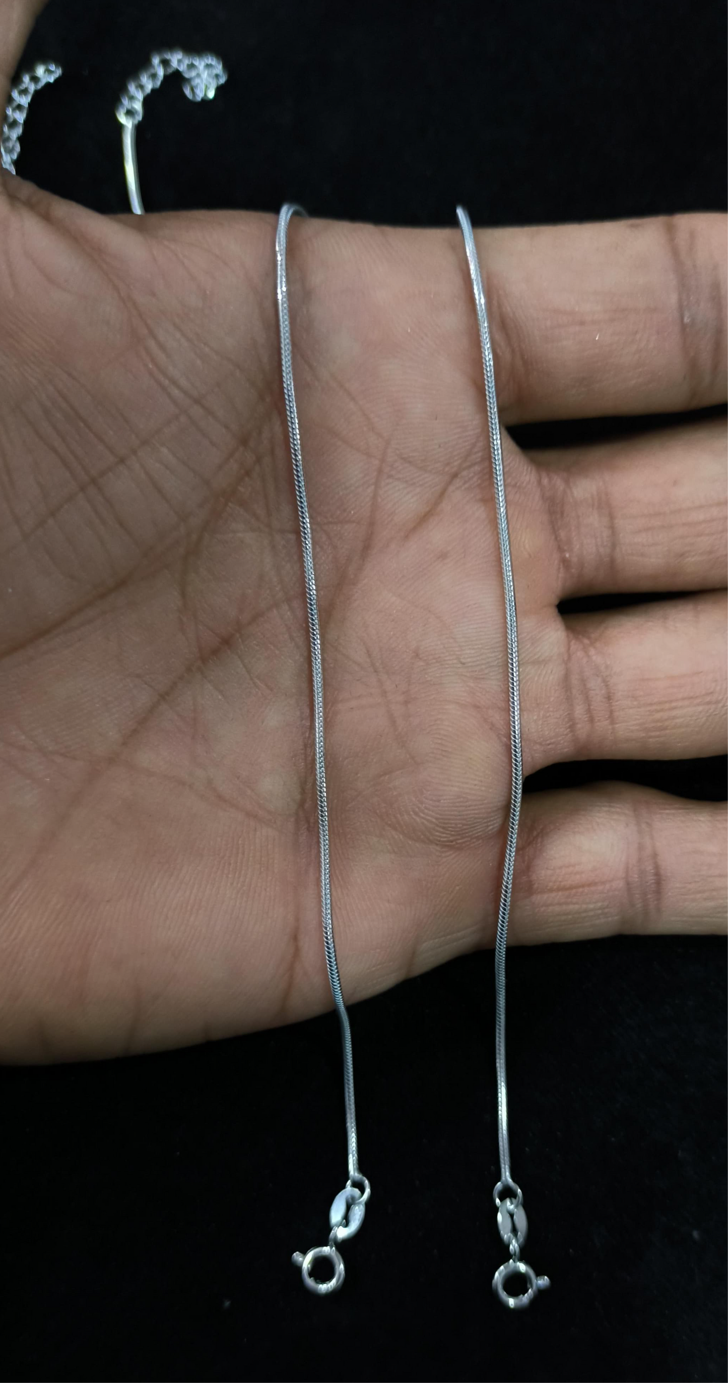 Snake Rhodium Anklet