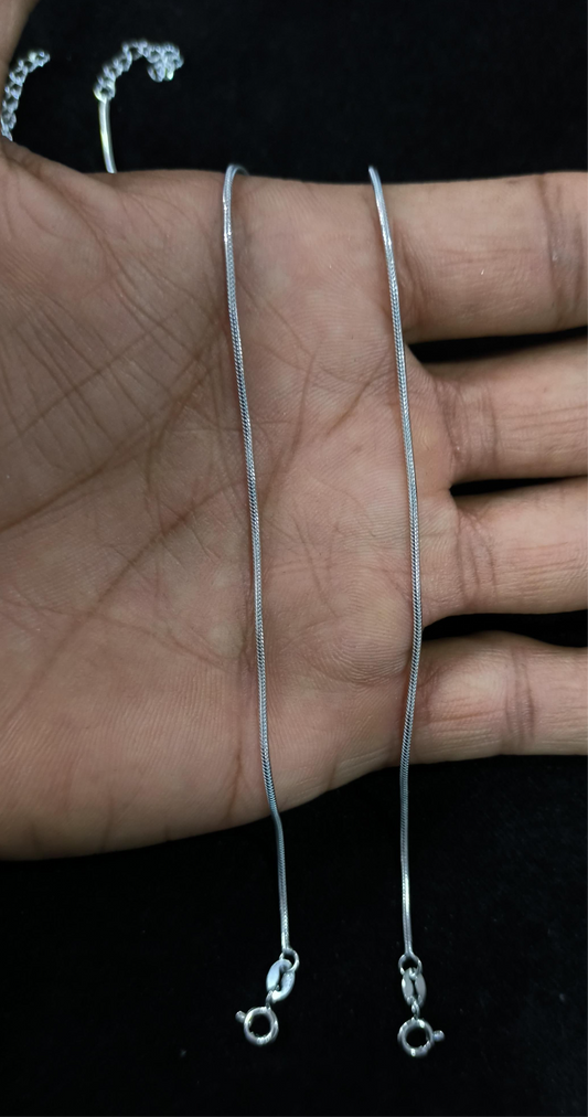 Snake Rhodium Anklet