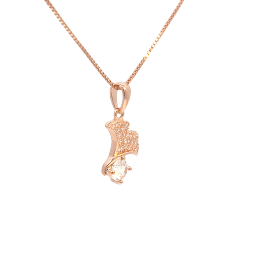 Rosegold Leaf Chain with pendant