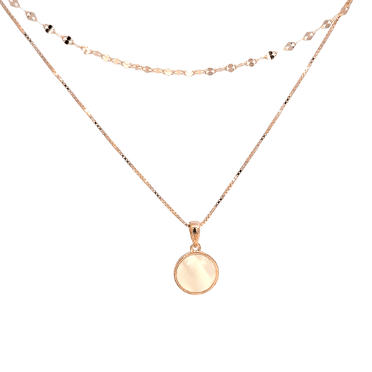 Rosegold Bunch Chain with pendant